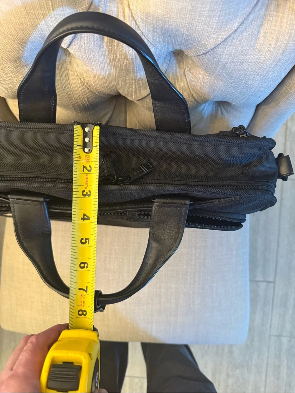 Tumi Black Alpha Briefcase with Shoulder Strap